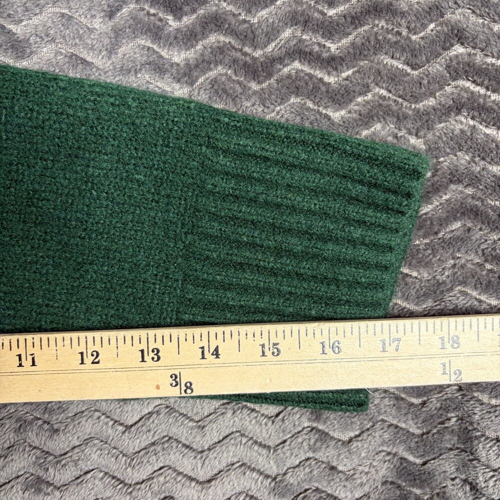 Abercrombie & Fitch M Dark Green Funnel Neck Relaxed Fit Ribbed Knit Sweater - Picture 4 of 6